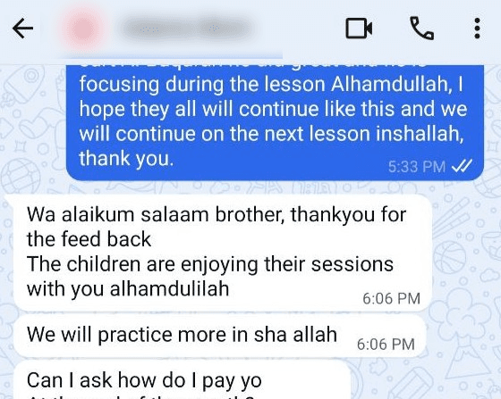 WhatsApp Conversation