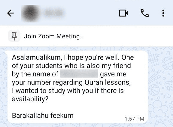 WhatsApp Conversation